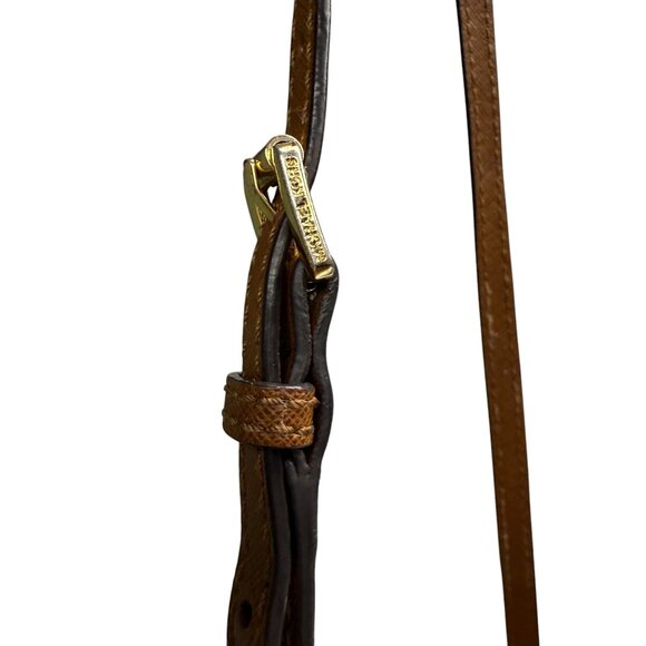 Michael Kors Jet Set Large Saffiano Leather Caramel Cross Body Bag - Picture 8 of 13